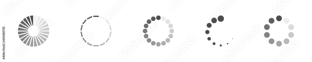 Poster download sign set. load icons set. load system. data load. loading bar. froze computer. vector stock