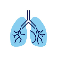 Lungs related vector icon. Lungs sign. Isolated on white background. Editable vector illustration