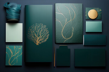 Ecological and elegant mock-up for sustainable branding of a brand