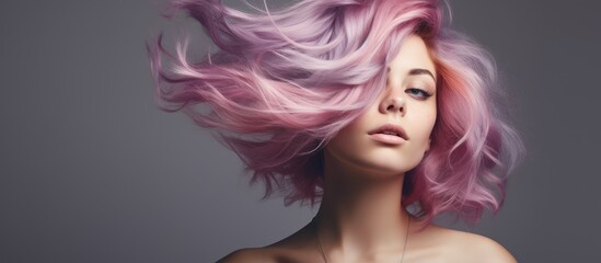 Latest fashionable AirTouch technique for hair coloration with a natural appearance Space for duplication