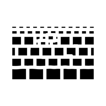 western wall wailing wall glyph icon vector. western wall wailing wall sign. isolated symbol illustration