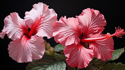 Beautiful hibiscus with bright colors, generated by AI