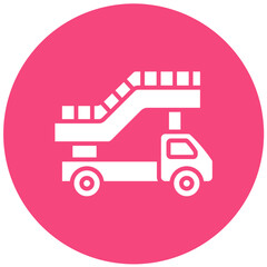 Ladder truck Vector Icon Design Illustration
