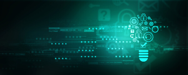 2d illustration Digital Abstract technology background