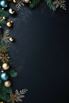 A luxurious black and gold/silver ornamented background
