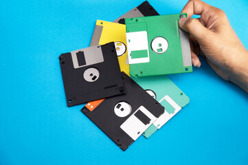 Floppy disks were popular around the world in the 90s. The early days of recording technology