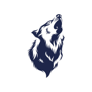 Head Wolf vector illustration design. Head Wolf logo design Template.