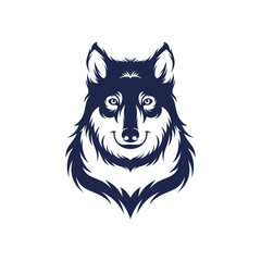 Head Wolf vector illustration design. Head Wolf logo design Template.