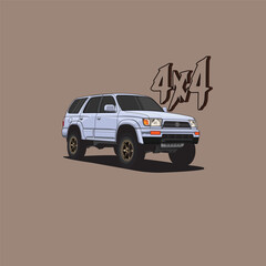 Off Road Vehicle Vector Illustration