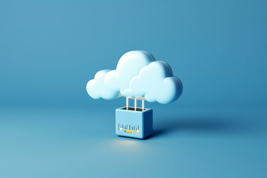 Business communication data concept modern connection design technology blue network cloud colorful