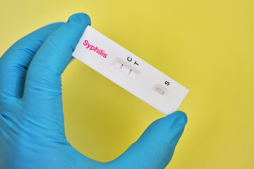 Syphilis positive test result by using rapid test device