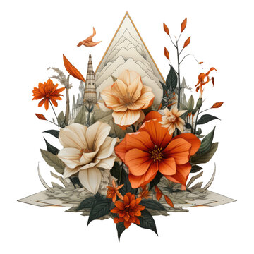 The Geometric Floral Art Installation By Wolfgang Zelmer Stands As A Beacon Of Hope And Resilience, Generative Ai