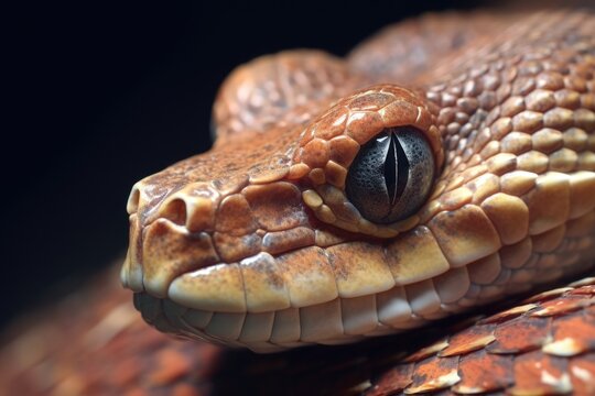 close-up of snake head with partially shed skin