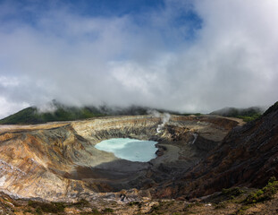 Poas volcano in Poas National park (Costa Rica) - obrazy, fototapety, plakaty