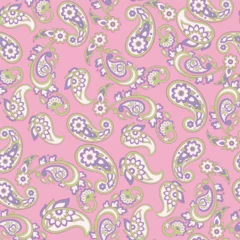 Gordijnen Floral Paisley Ornamental seamless vector pattern. © antalogiya