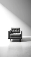 black sofa with soft light modern, elegant, luxury