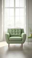 green sofa with soft light modern, elegant, luxury