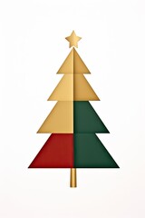 Fototapeta premium A beautifully decorated Christmas tree with a shining star on top