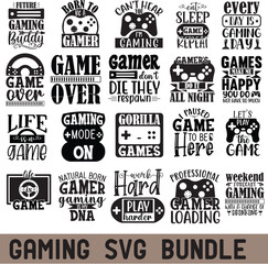 Gaming svg bundle © mninishat