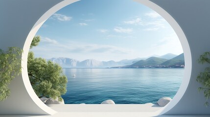 Obraz na płótnie Canvas Sea view luxury modern beach house