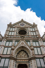 Fototapeta premium Exterior of the Santa Croce church in Florence, Tuscany, Italy, Europe
