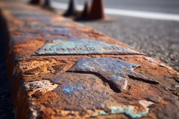 Poster close-up of weathered route 66 road marker © altitudevisual