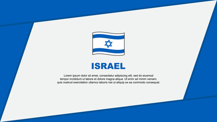 Israel Flag Abstract Background Design Template. Israel Independence Day Banner Cartoon Vector Illustration. Israel Banner