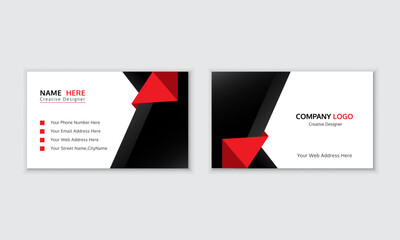 Double sided creative corporate modern business card design vector illustration