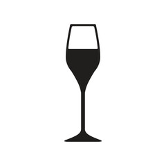 A glass of wine icon vector on trendy design