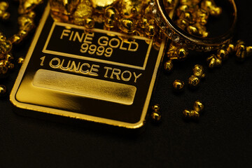 Gold bar gold juwel pure precious metal for money investing