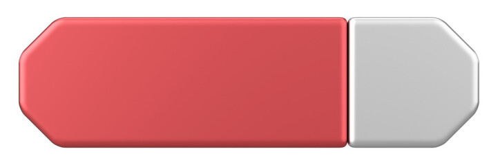 3D button. Empty button. 3D illustration.