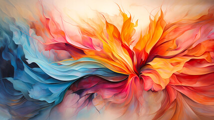 Dance amidst the abstract petals of blooming thoughts