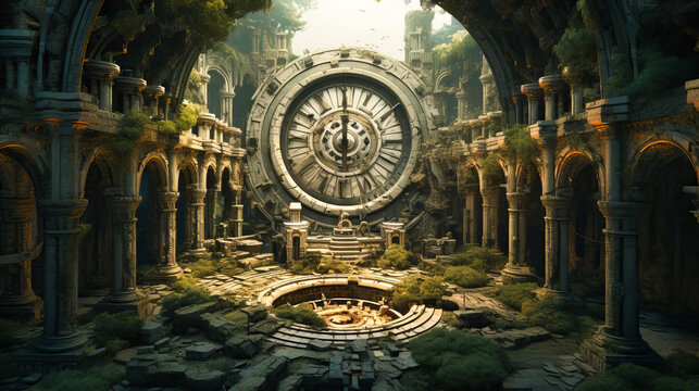 Wander amidst abstract ruins of ancient thoughts