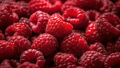 Fresh Raspberries on a Dark Wooden Surface,raspberry close up,close up of ripe raspberries