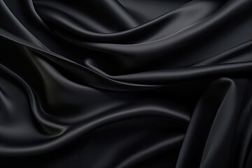 Obraz premium black satin background - generative ai