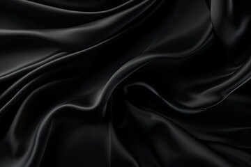 Fototapeta premium black satin background - generative ai