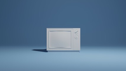 Old tv 3d illustration. Vintage, retro tv concept art 3d background image