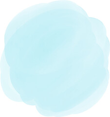 Watercolor Brush Stroke Hand Drawn Light Blue