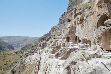 Fototapeta premium Vardzia, an medieval cave city in Georgia, home to as many as 3,000 rooms