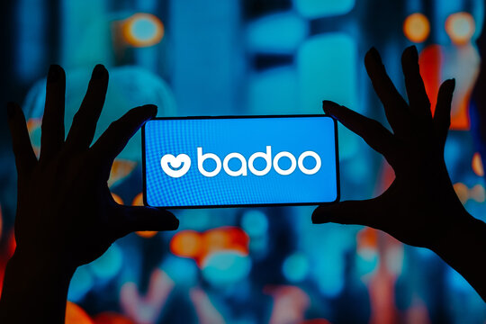 September 4, 2023, Brazil. In this photo illustration, the Badoo logo is displayed on a smartphone screen.