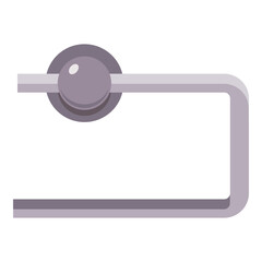 Toilet paper holder vector cartoon illustration isolated on a white background.