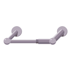 Classic toilet paper holder vector cartoon illustration isolated on a white background.