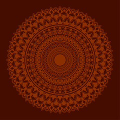 mandala with flower for Henna, Mehndi, tattoo, decoration. Decorative ornament in ethnic oriental style. Hand drawn background. Islam, Arabic, Indian.