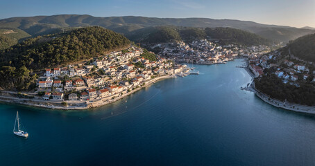 A bay and village Pučišća on island Brač, Dalmatia, Croatia