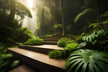 tropical garden in the jungle