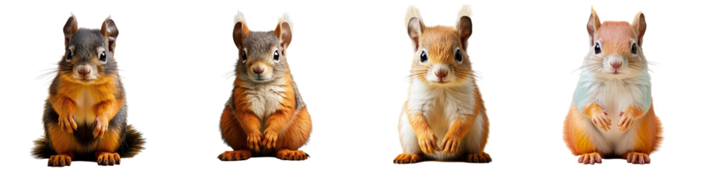 Callosciurus notatus is a rodent species in the Sciuridae family found alone on a transparent background