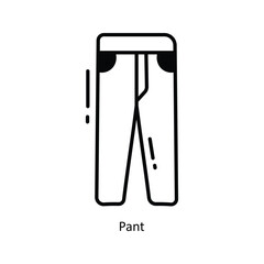 Pant doodle Icon Design illustration. School and Study Symbol on White background EPS 10 File 