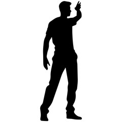 Obraz premium Silhouettes of beautiful girl