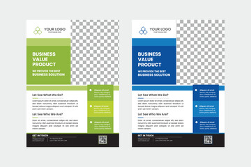 Modern digital marketing agency corporate flyer design template