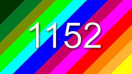 1152 colorful rainbow background year number